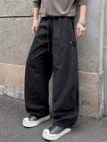 Men's Simple Drape Wide-leg Cargo Pants Casual Loose Fit
