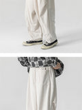 Men's Elastic Waist Warm Corduroy Pants for Autumn Winter