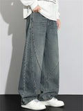 Men's Autumn Fashion Streetwear Loose Straight Fit Denim Scimitar Pants