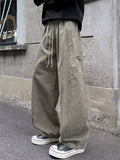 Men's Simple Drape Wide-leg Cargo Pants Casual Loose Fit