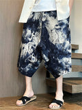 Men's Summer Ethnic Style Beach Bloomers Drop Crotch Capri Pants