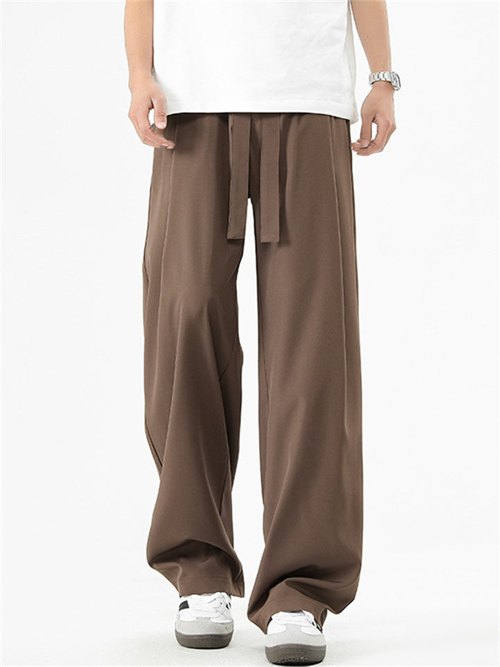 ‌Men's Spring Korean Style Drape High Waist Straight Leg Pants