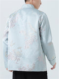 Men's Retro Chinese Style Floral Crane Jacquard Tangsuit Jackets