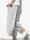 Men's Summer Comfort Simple Loose Fit Elastic Waist Carrot Pants