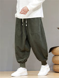 Men's Chinese Style Streetwear Corduroy Autumn Harem Jogger Pants