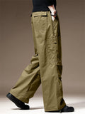 ‌Men's Autumn Retro Loose Fit Straight Leg Baggy Cargo Parachute Pants