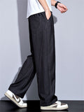 Men's Summer Comfy Drape Drawstring Wide Leg Denim Pants