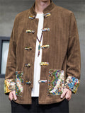 Men'sAutumn Chinese Style Trendy Patchwork Tang Suit Jackets