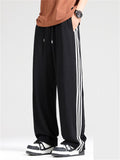 Men's Casual Elastic Cool Side Stripes Straight Pants