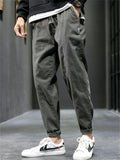 Causal Jogger Pants for Men with Elastic Waist and Cuffed Hems