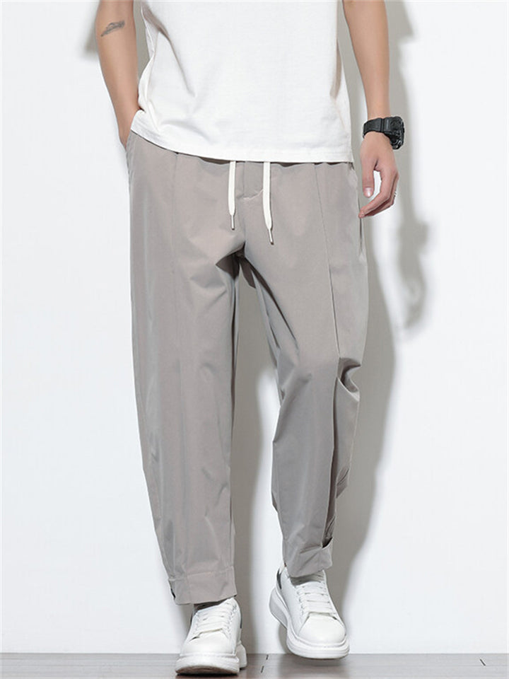 Men's Casual Solid Color Drawstring Harem Pants