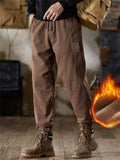 Men's Cotton Loose Fit Cargo Jogger Pants Casual Daily Wear