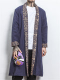 Men's Casual Chinese Ethnic Style Print Cardigan Jacket