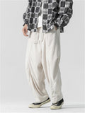Men's Elastic Waist Warm Corduroy Pants for Autumn Winter