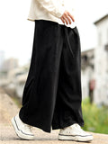 Men's Retro Comfy Loose-Fit Elastic Waist Casual Corduroy Pants