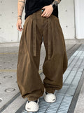 Men's Japanese Style Vintage High Street Straight Baggy Cargo Pants