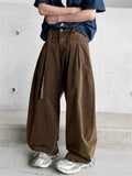 Men's Japanese Style Vintage High Street Straight Baggy Cargo Pants