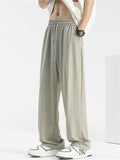Men's Summer Cool Solid Color Quick-dry Drape Straight Pants