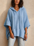 Women's Oversized Pullover Knit Hooded Sweater