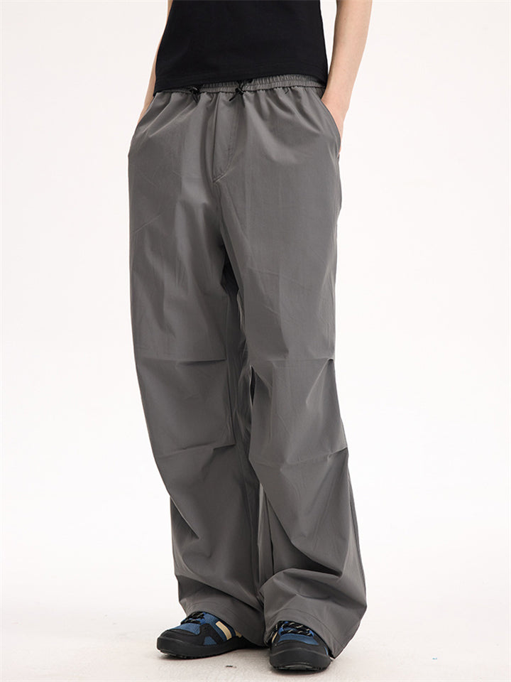 Men's Drawstring Lightweight Quick-Dry Loose Fit Utility Pants