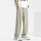 Men's Summer Cool Solid Color Quick-dry Drape Straight Pants