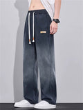 Men's Autumn Spring Casual Loose Straight Fit Tencel Denim Pants