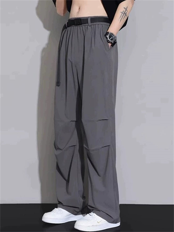 Men's Simple Casual Summer Quick Dry Loose Fit Cargo Pants