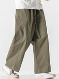 Japanese Style Men's Trendy Cropped Straight Cargo Pants