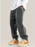 Men's Cotton Retro Large Size Distressed Jogger Sweatpants