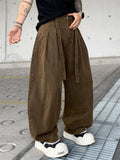 Men's Japanese Style Vintage High Street Straight Baggy Cargo Pants