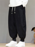 Men's Chinese Style Streetwear Corduroy Autumn Harem Jogger Pants