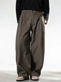 ‌Men's Casual Loose Fit Old Money Style Textured Straight Leg Pants
