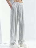 Men's Summer Cool Stripe Quick-Dry Drape Straight Pants