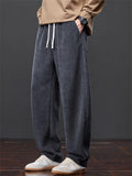Men's Comfy Japanese Style Loose Fit Casual Scimitar Pants Autumn Daily Wear