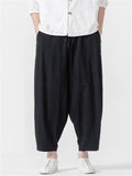 Men's Summer Comfy Solid Color Drop Crotch Pants