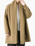 Men's Chinese Style Casual Solid Color Jacquard Cardigan Coats