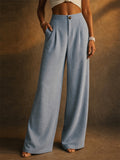 Women Comfy Wide Leg Trousers High Waist Summer Pants