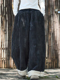 ‌Men's Winter Retro Warm Thermal Lined Corduroy Drawstring Pants