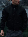 ‌Winter Stand Collar Classic Thermal Lined Buttoned Quilted Jacket for Men‌