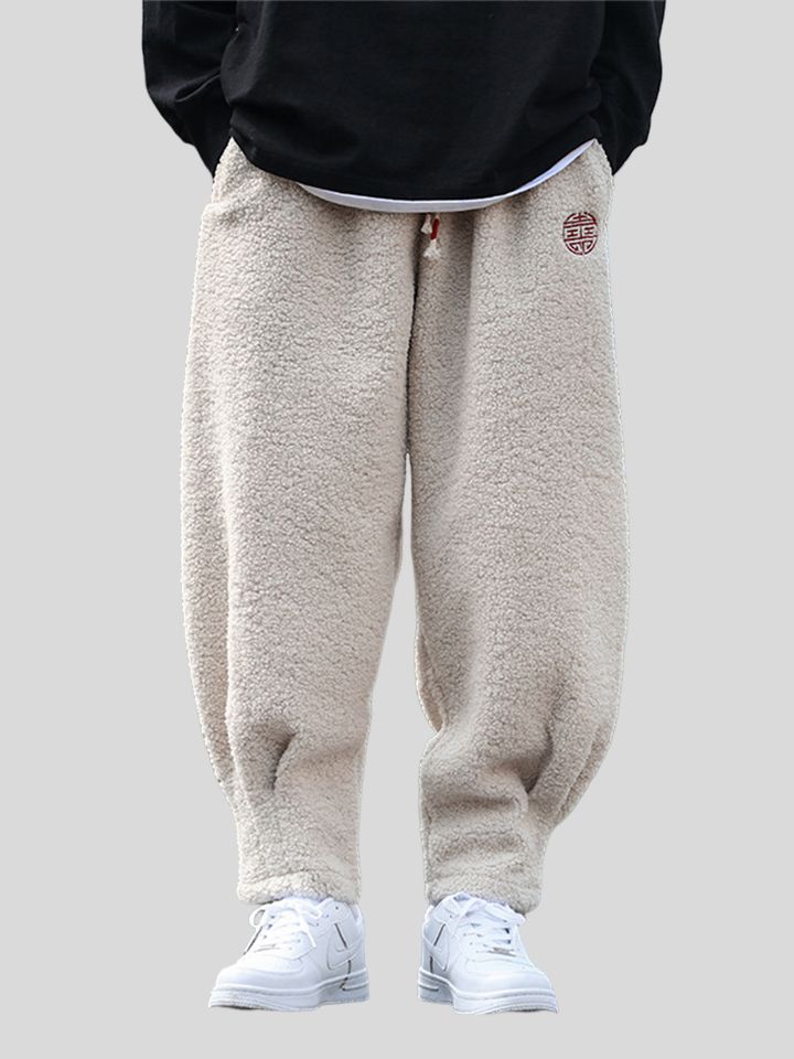 Men's Fashion Warm Wool Pants for Winter