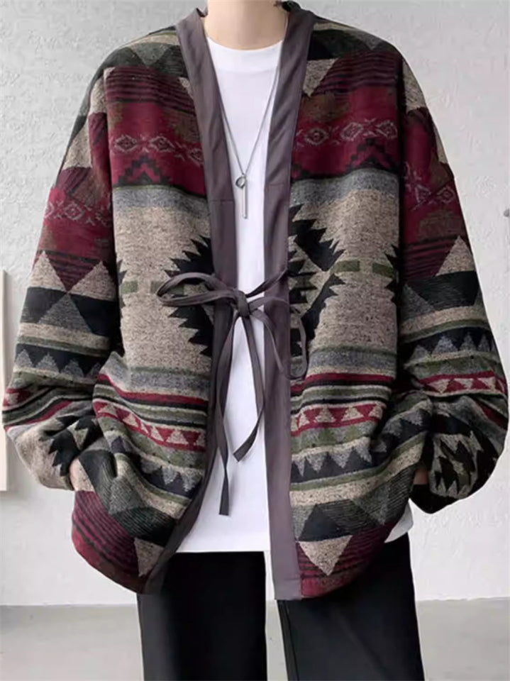 Loose Chinese Zen Clothing Cardigan Reversible Jackets for Men