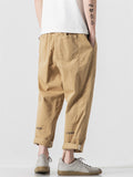 Men's Summer Casual Elastic Straight Cargo Cropped Pants
