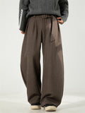 Men's Chic Retro Solid Color Pleated Drape Scimitar Wide Leg Pants