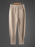 Men's Solid Color Fleece Closed Hem Drawstring Bloomers Pants