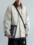 Retro Men's Casual Lapel Long Sleeve Pocket Cargo Jacket