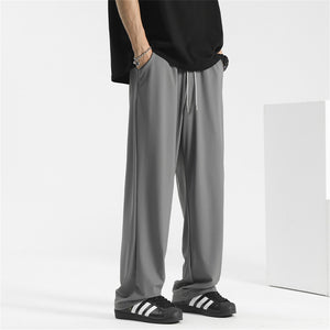 Men's Summer Cool Solid Color Quick-dry Drape Straight Pants