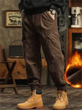 ‌Men's Stylish Mid Waist Loose Fit Multi-Pocket Workwear Jogger Pants