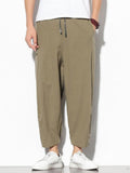 Men's Summer Comfort Simple Loose Fit Elastic Waist Carrot Pants