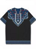 Men's Ethnic Style Totem Printed Quick-Dry Short Sleeve Shirts