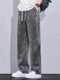 Men's Loose Straight Leg Lightweight Ice Silk Casual Jeans for Summer
